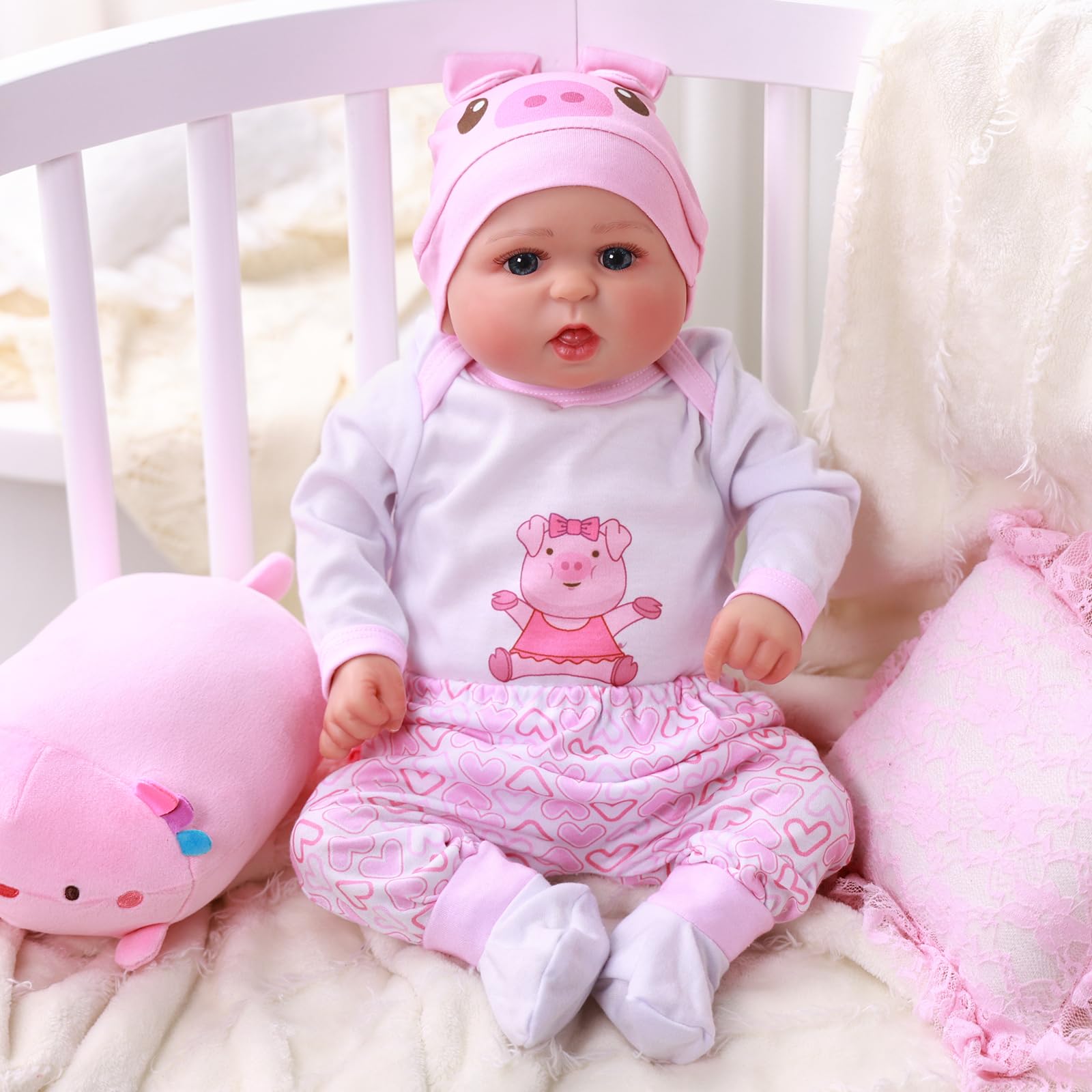 Foto 6 | Set De Ropa Para Muñecas Reborn Baby Dolls De 17 A 22 Pulgadas, Color Rosa - Venta Internacional.