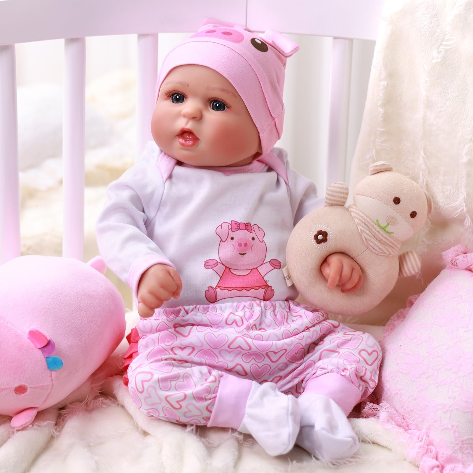 Foto 7 | Set De Ropa Para Muñecas Reborn Baby Dolls De 17 A 22 Pulgadas, Color Rosa - Venta Internacional.