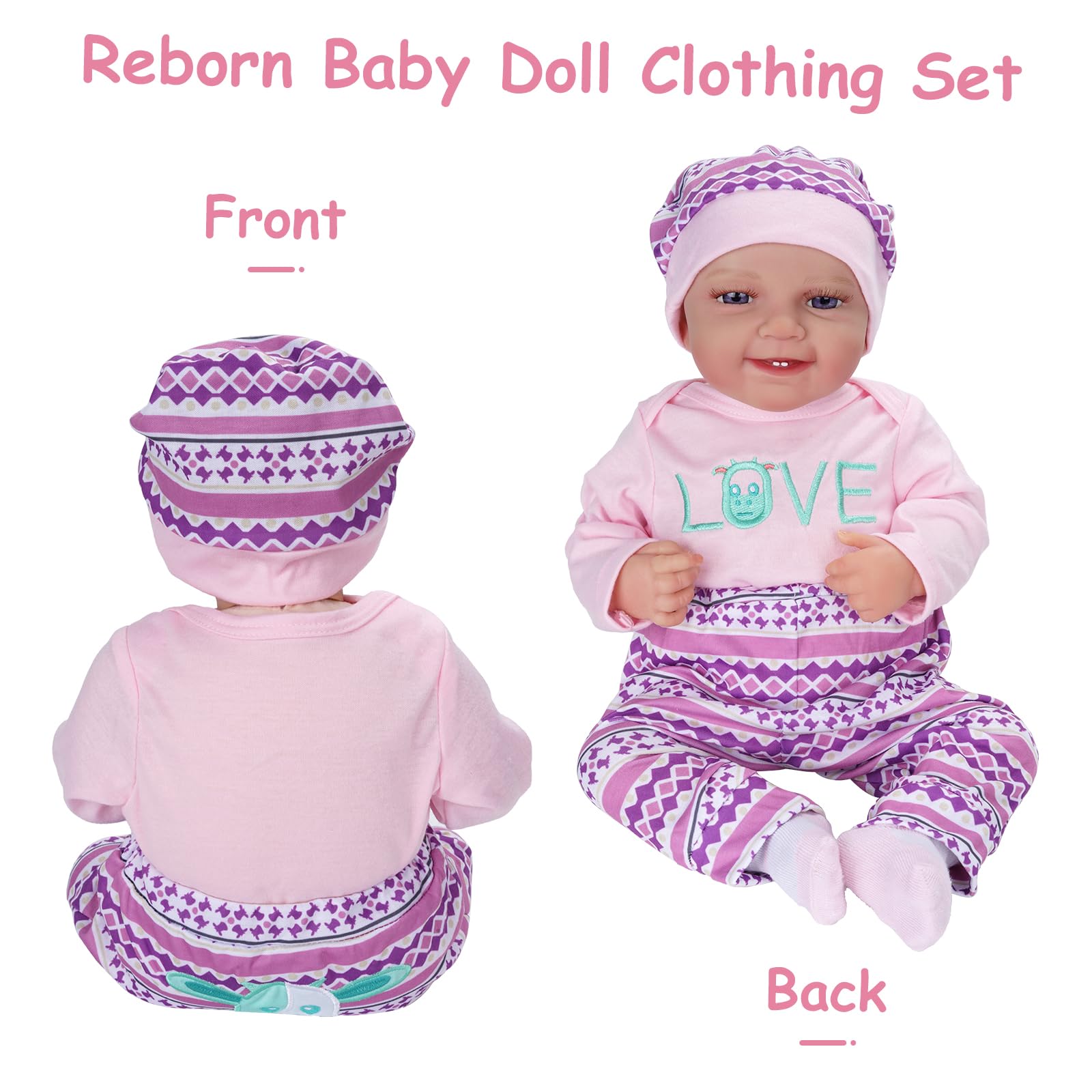 Foto 4 pulgar | Set De Ropa Para Muñecas Reborn Babeside Para Muñecas De 43 A 56 Cm - Venta Internacional.