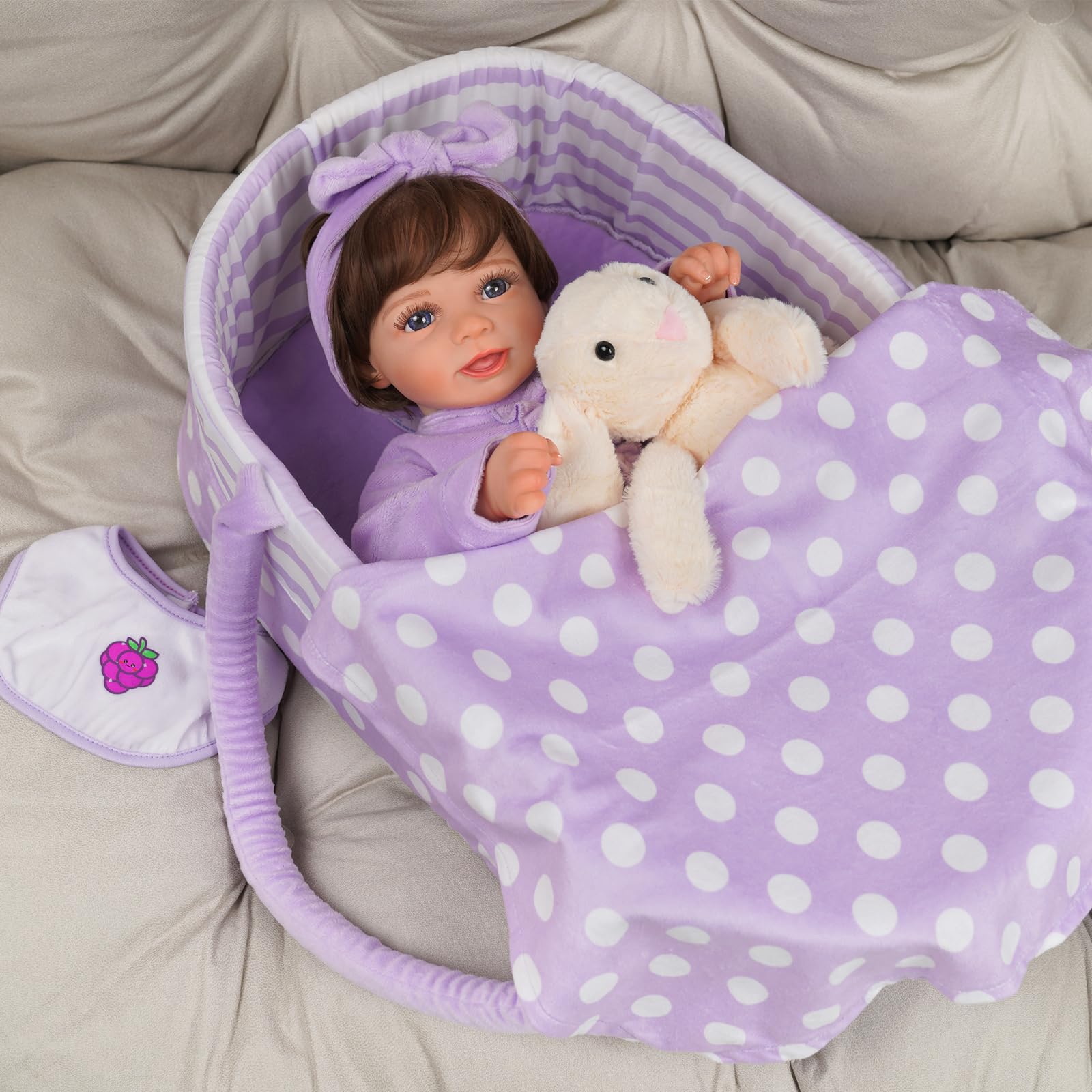 Foto 7 | Cuna Babeside Para Muñecas Reborn De 43 A 56 Cm - Venta Internacional.