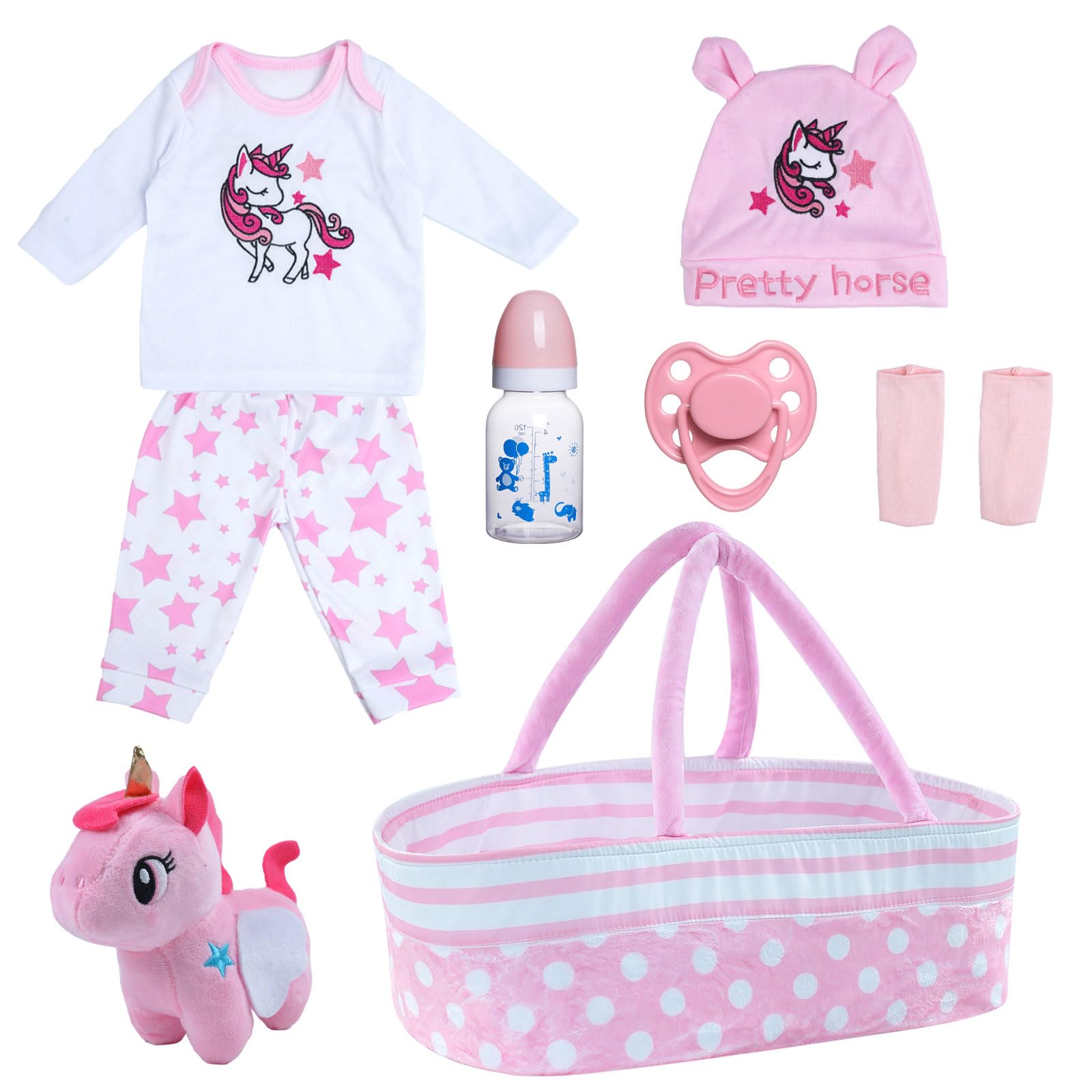 Set De Ropa Para Muñecas Reborn Babeside, 8 Piezas, Para Muñecas De 43 A 56 Cm - Venta Internacional.