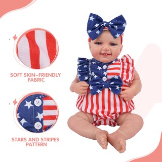 Foto 3 | Set De Ropa Para Muñecas Reborn Baby Dolls Babeside De 43 A 56 Cm Con Diadema - Venta Internacional.