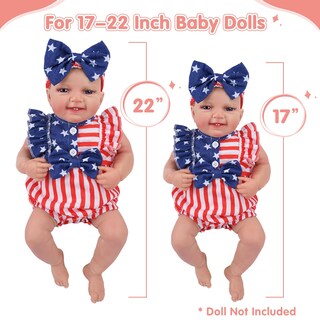 Foto 4 | Set De Ropa Para Muñecas Reborn Baby Dolls Babeside De 43 A 56 Cm Con Diadema - Venta Internacional.