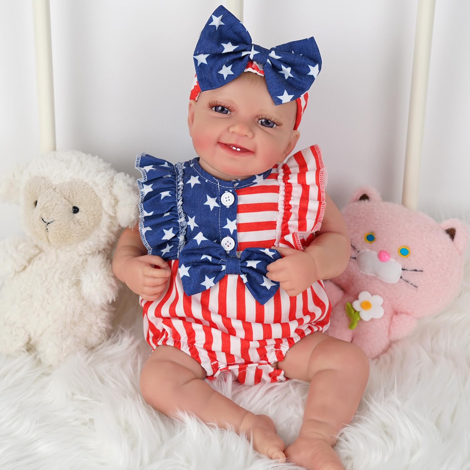 Foto 6 | Set De Ropa Para Muñecas Reborn Baby Dolls Babeside De 43 A 56 Cm Con Diadema - Venta Internacional.