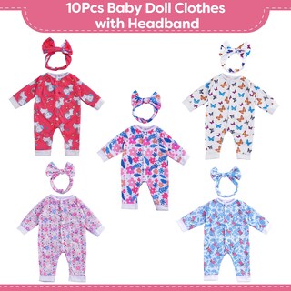 Foto 2 | Set De Ropa Para Muñecas Reborn Baby Dolls Babeside De 43 A 56 Cm Con 10 Unidades - Venta Internacional.