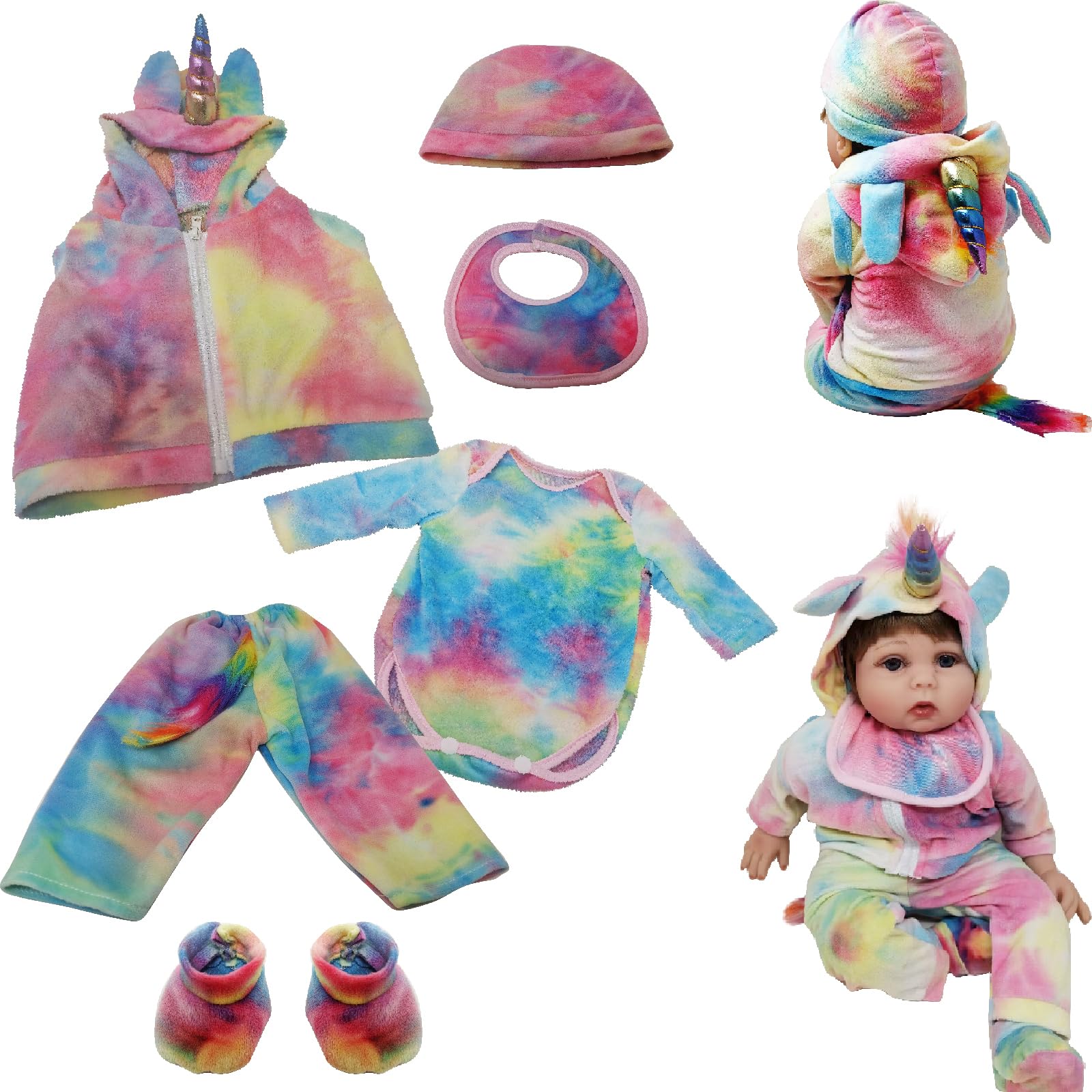 Set De Ropa Para Muñecas Reborn De 45 A 55 Cm Con Trajes De Unicornio - Venta Internacional.
