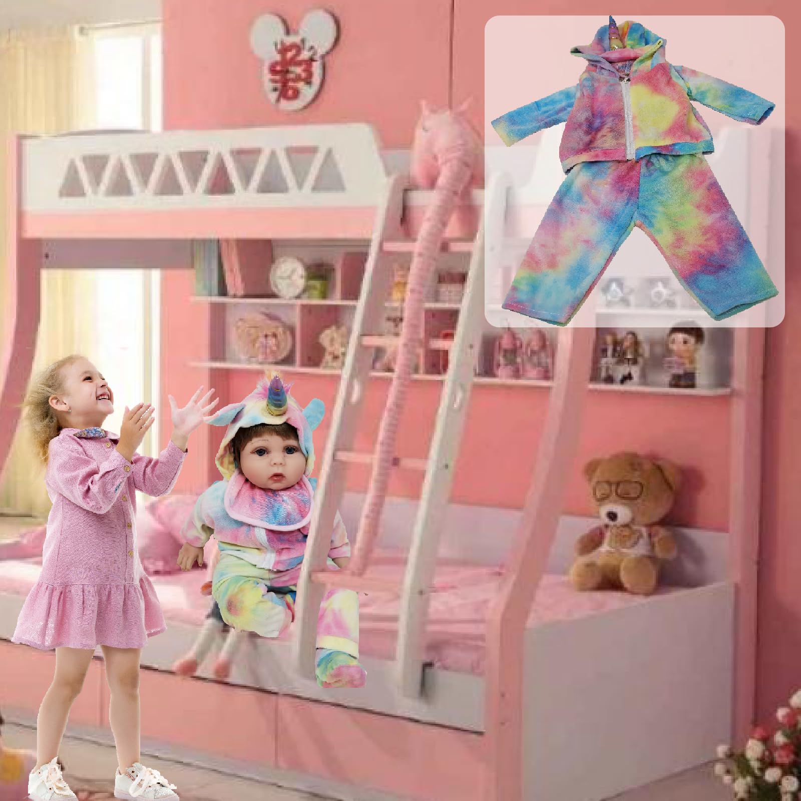 Foto 4 pulgar | Set De Ropa Para Muñecas Reborn De 45 A 55 Cm Con Trajes De Unicornio - Venta Internacional.