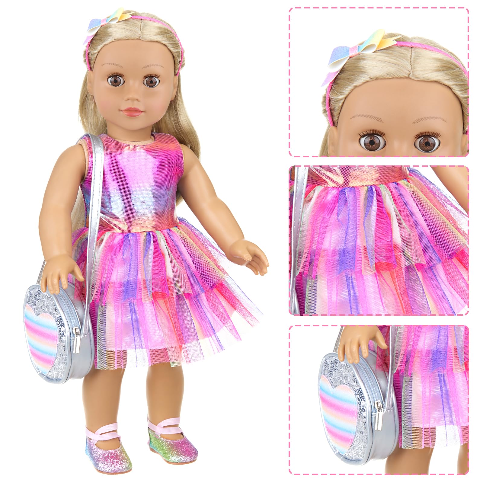 Foto 4 pulgar | Set De Accesorios Zita Element, Muñeca Americana De 18 Pulgadas Con Vestido - Venta Internacional.