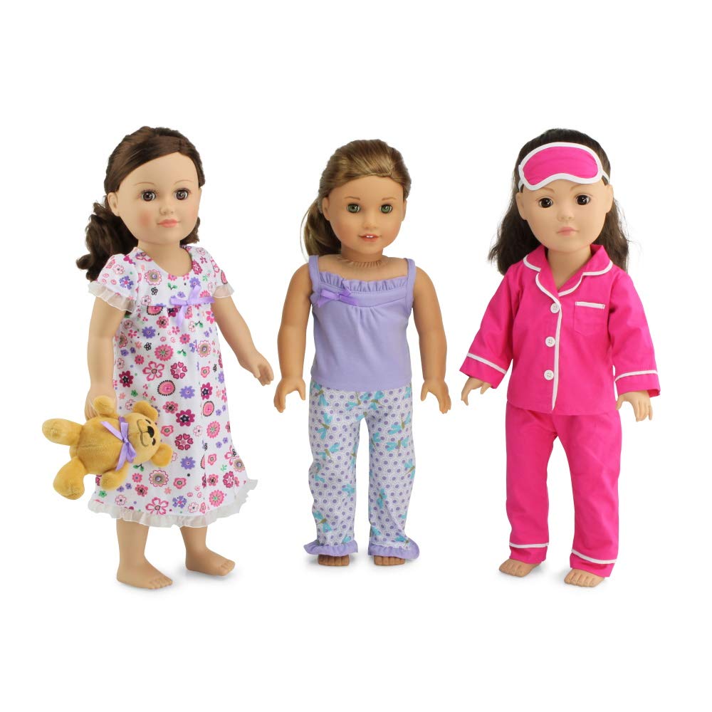 Foto 4 pulgar | Set De Ropa Para Muñecas Emily Rose Cozy Pijama Para Dormir De 18 Pulgadas - Venta Internacional.