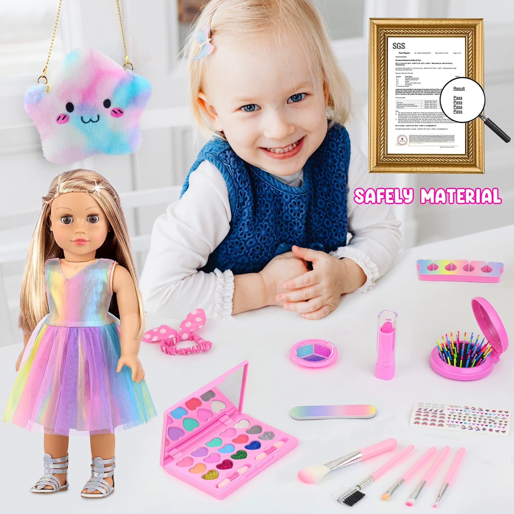 Foto 5 pulgar | Doll Accessories Unicorn Element, 15 Unidades, Vestido Con Maquillaje De 18 Pulgadas - Venta Internacional.