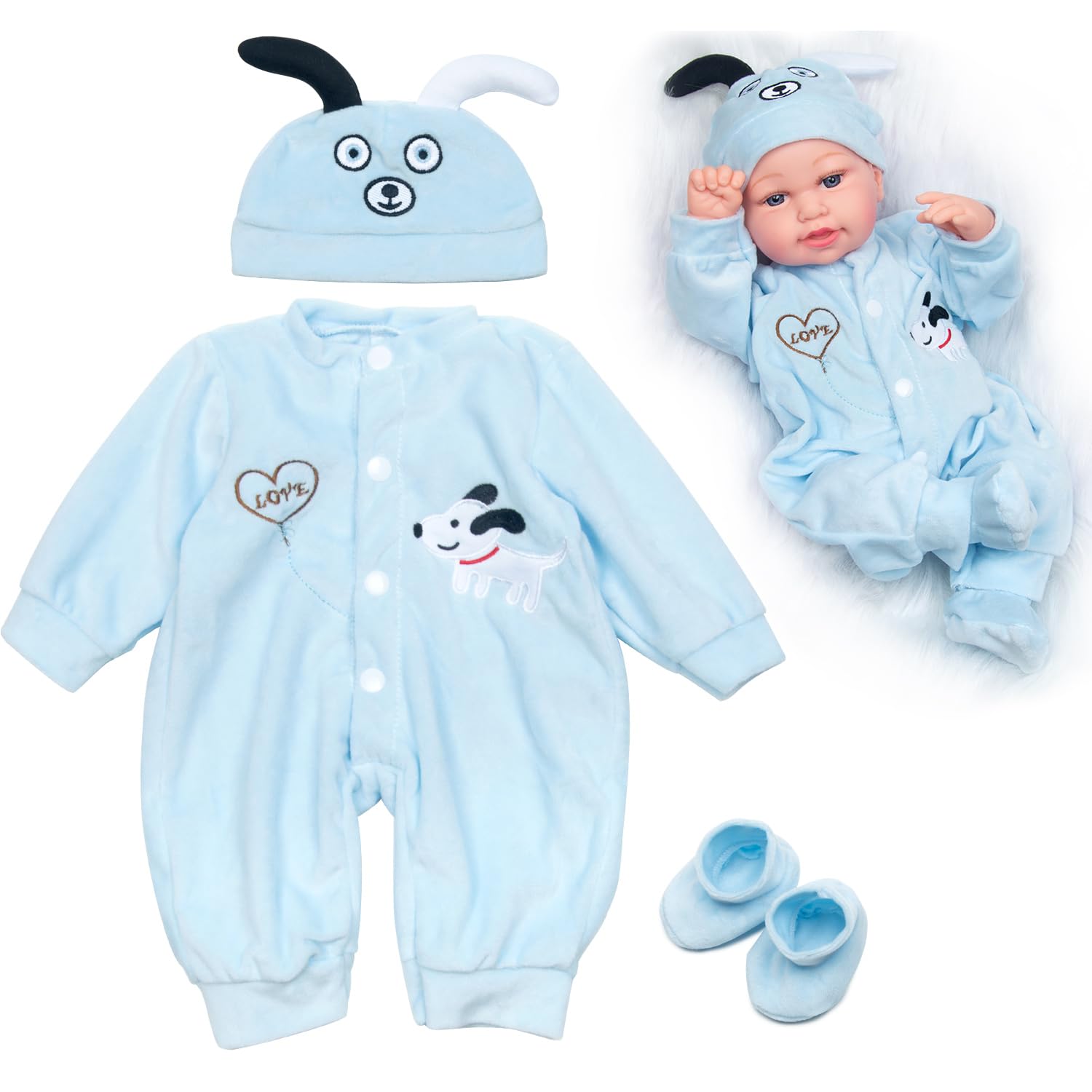 Set De Ropa Para Reborn Baby Doll Pedolltree De 43 A 50 Cm Con Acceso. - Venta Internacional.
