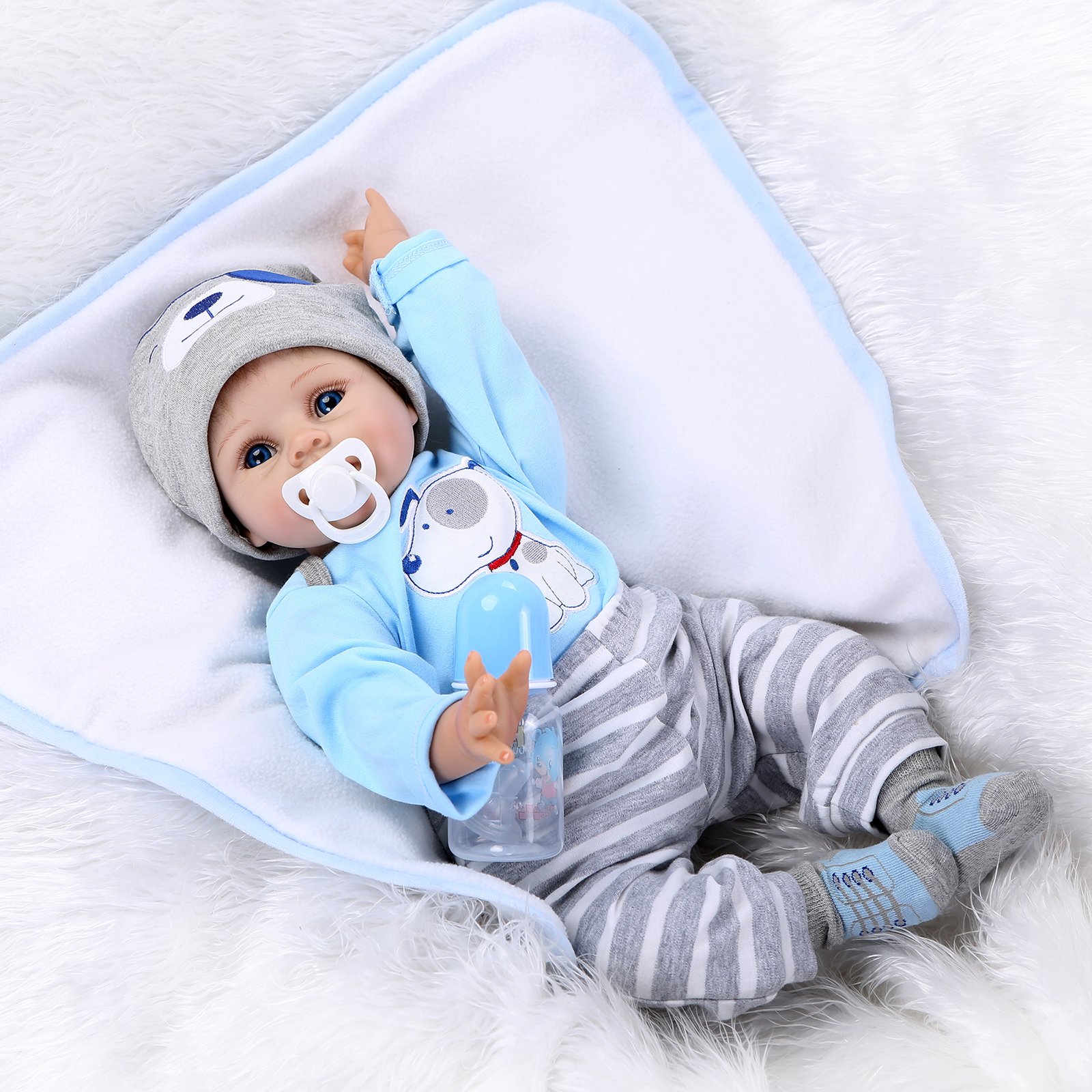Foto 5 pulgar | Set De Ropa Para Reborn Baby Doll Boy 20-22, Atuendo Azul - Venta Internacional.