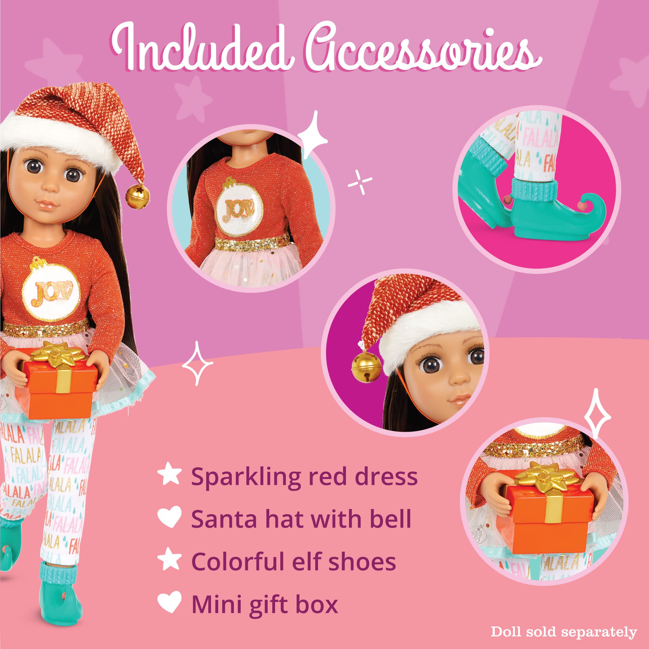 Foto 4 pulgar | Doll Clothes Glitter Girls Merry & Bright Para Muñecas De 14 Pulgadas - Venta Internacional.