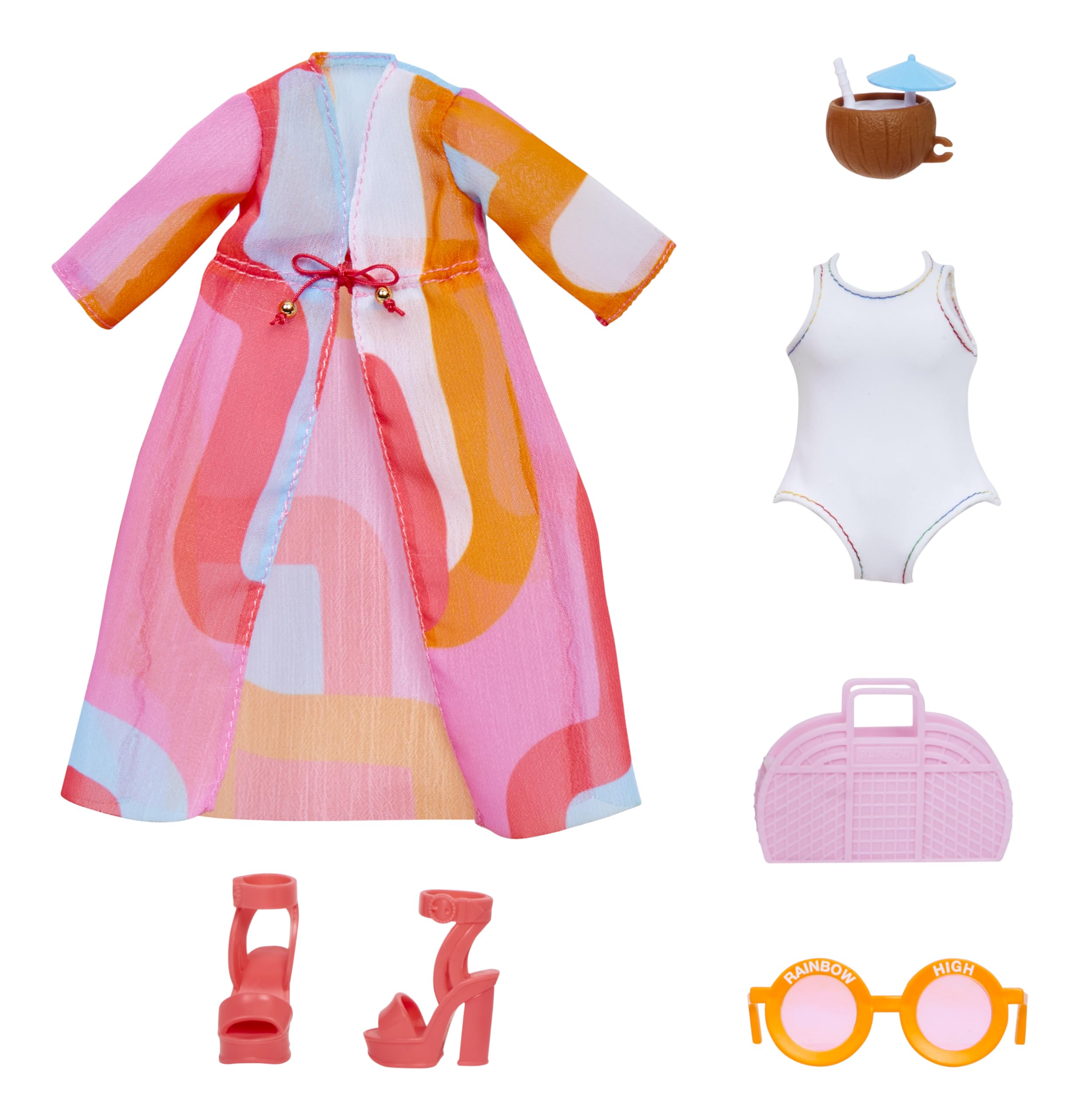 Foto 1 | Paquete De Moda Con Diseño De Rainbow High Pool Con Atuendo Y Acceso. - Venta Internacional.