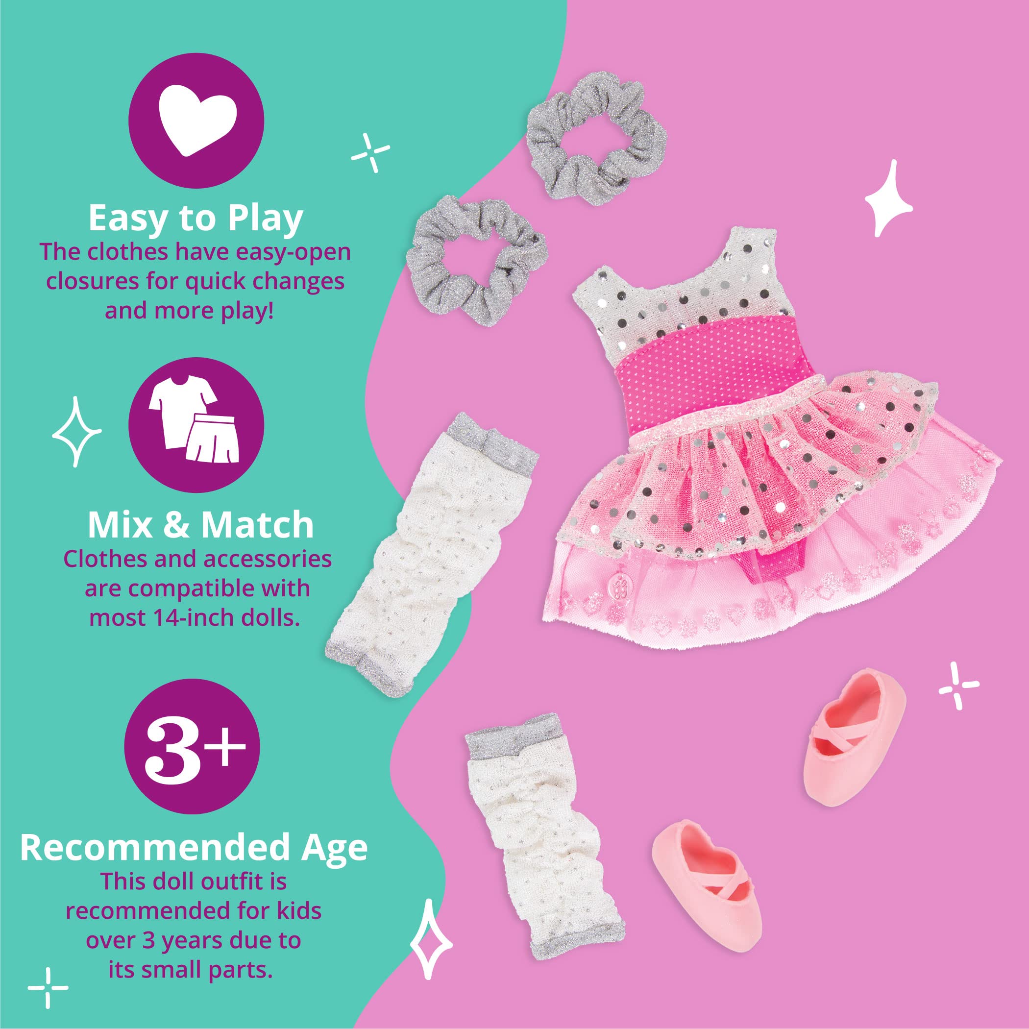 Foto 5 pulgar | Ropa para Muñecas Glitter Girls con Purpurina Twirls Of Joy Bailarina  14 Pulgadas - Venta Internacional