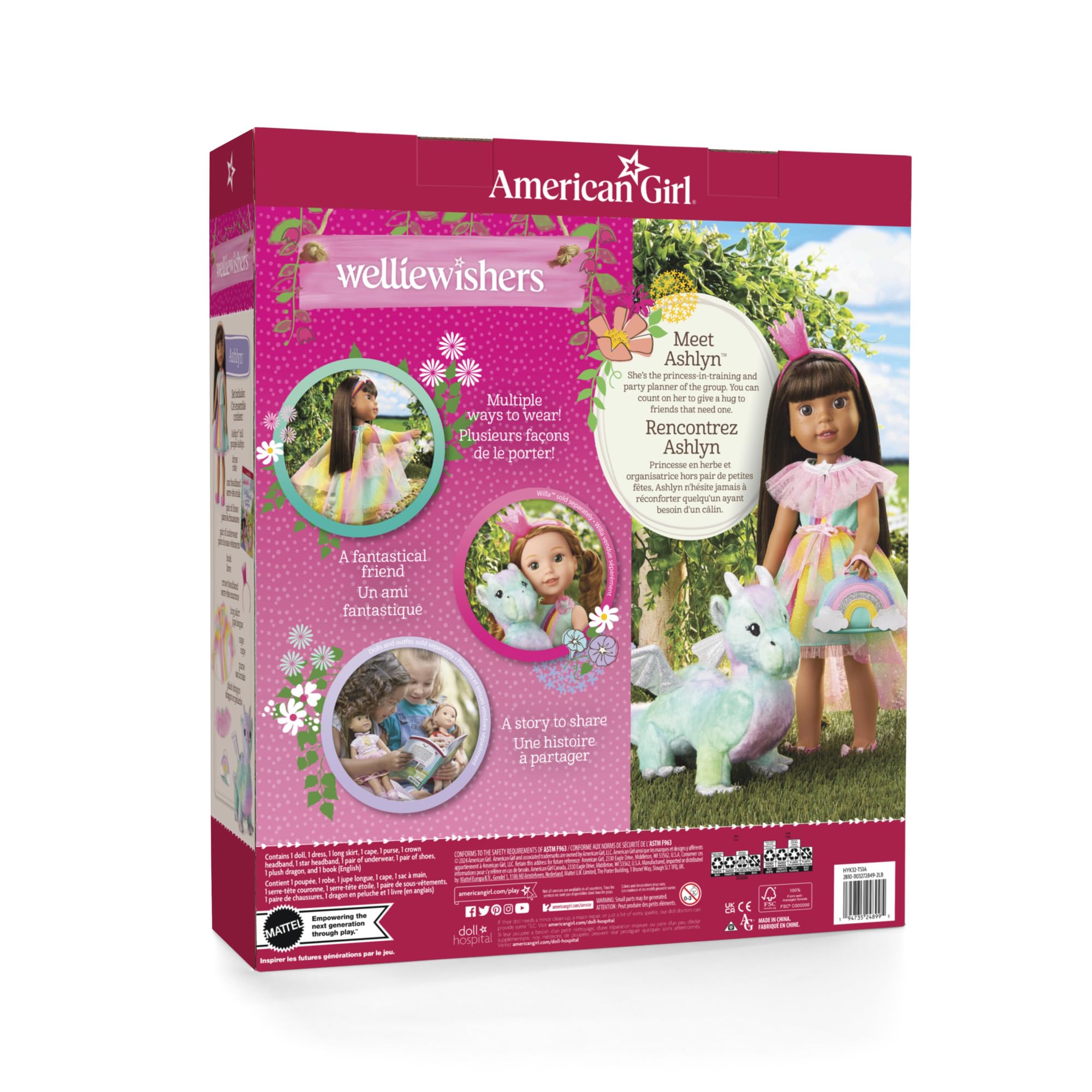 Foto 6 pulgar | Set De Juego Para Muñecas American Girl Welliewishers Ashlyn De 14.5 Pulgadas - Venta Internacional.