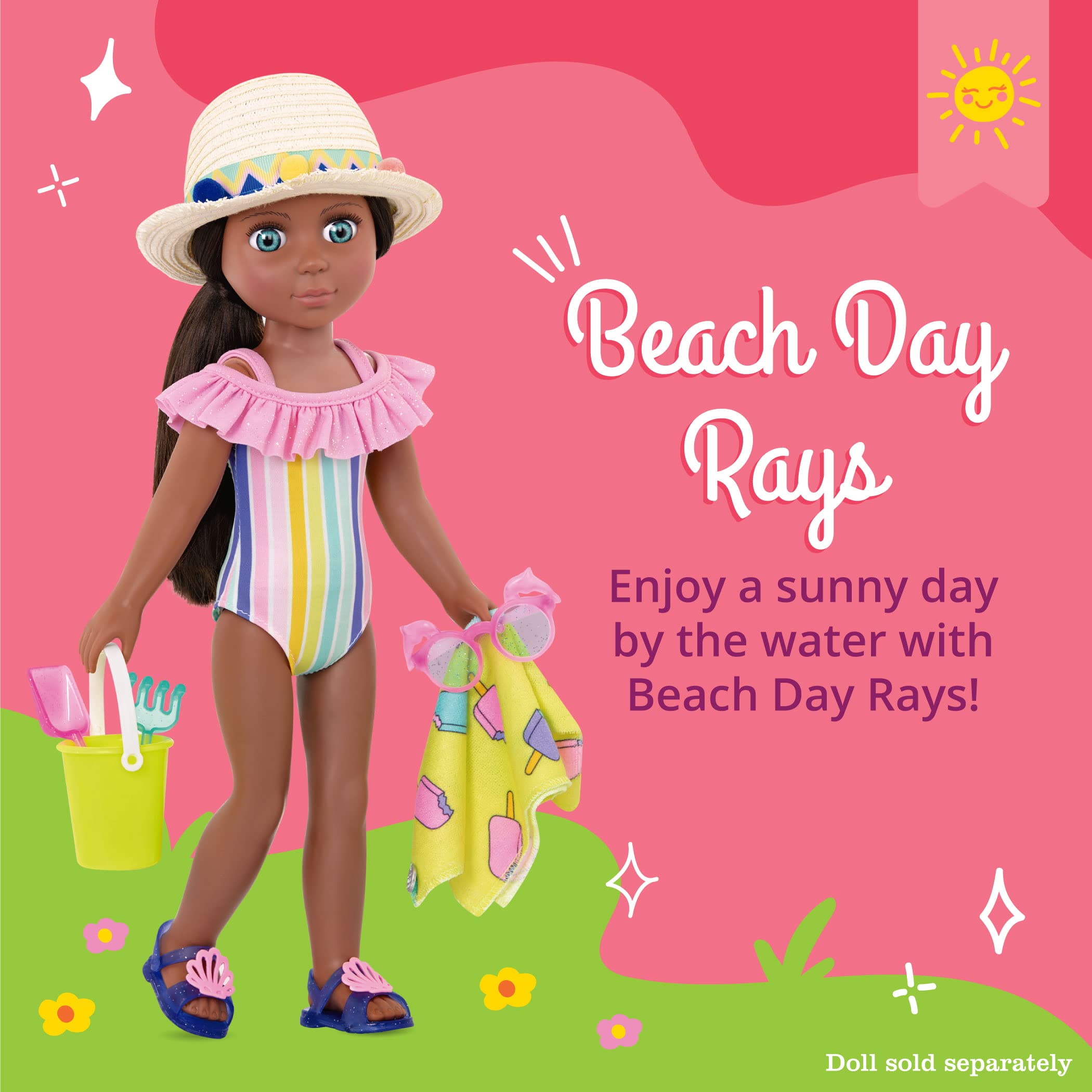 Foto 3 pulgar | Doll Clothes Glitter Girls Beach Day Rays Para Muñecas De 14 Pulgadas - Venta Internacional.