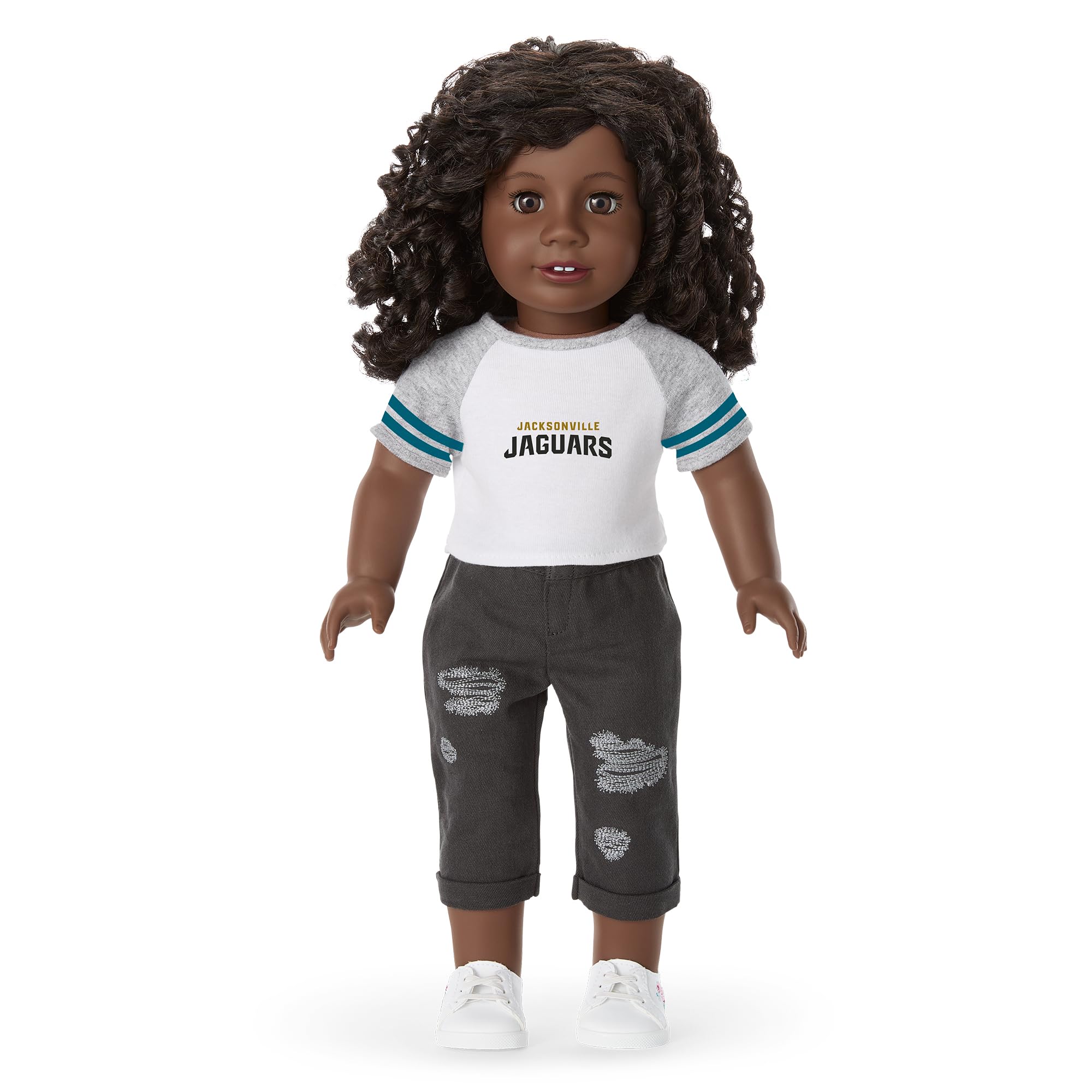 Foto 2 pulgar | Camiseta American Girl Jacksonville Jaguars Fan 45 Cm, Color Verde Azulado 6+ - Venta Internacional.