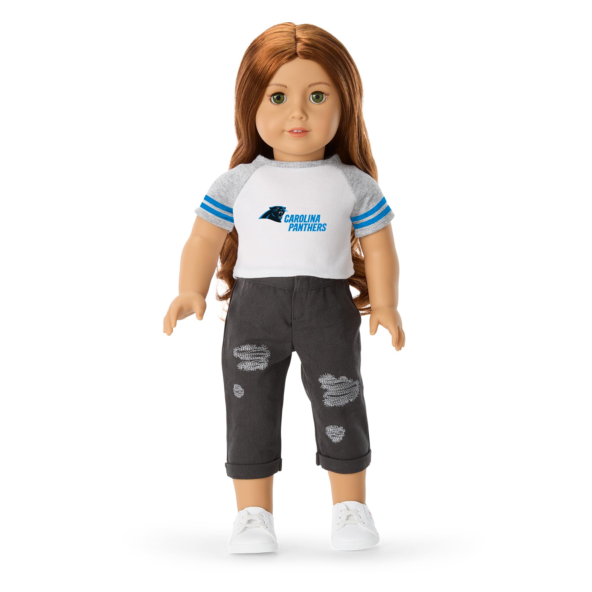 Foto 2 pulgar | Camiseta American Girl Carolina Panthers Fan De 45 Cm Para Más De 6 Años - Venta Internacional.