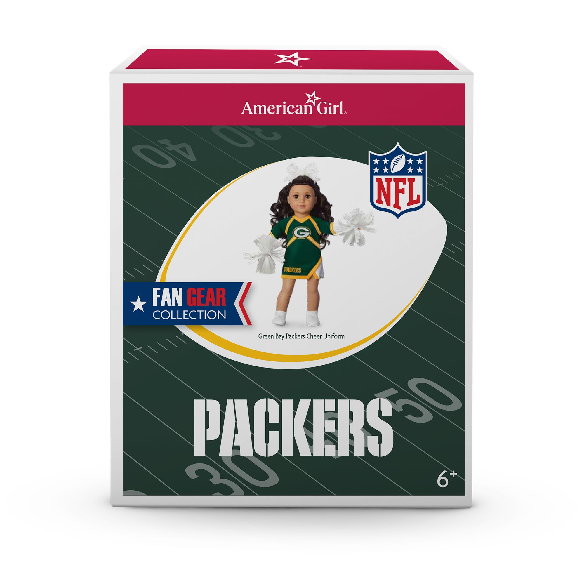 Foto 5 pulgar | Muñeca Cheer Uniform American Girl Greenbay Packers De 18 Pulgadas - Venta Internacional.