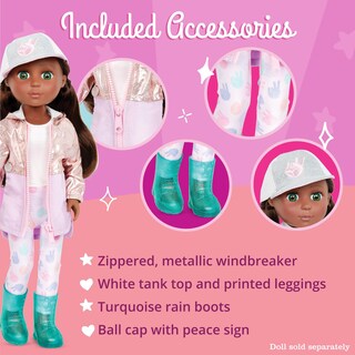 Foto 3 | Chamarra Brillante Para Niñas Doll Clothes, Muñeca De 14 Pulgadas - Venta Internacional.