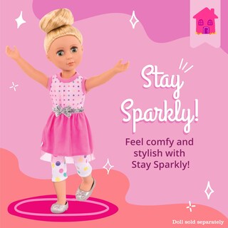 Foto 2 | Vestido Y Leggings Con Purpurina Para Niñas Stay Sparkly Para Muñecas - Venta Internacional.