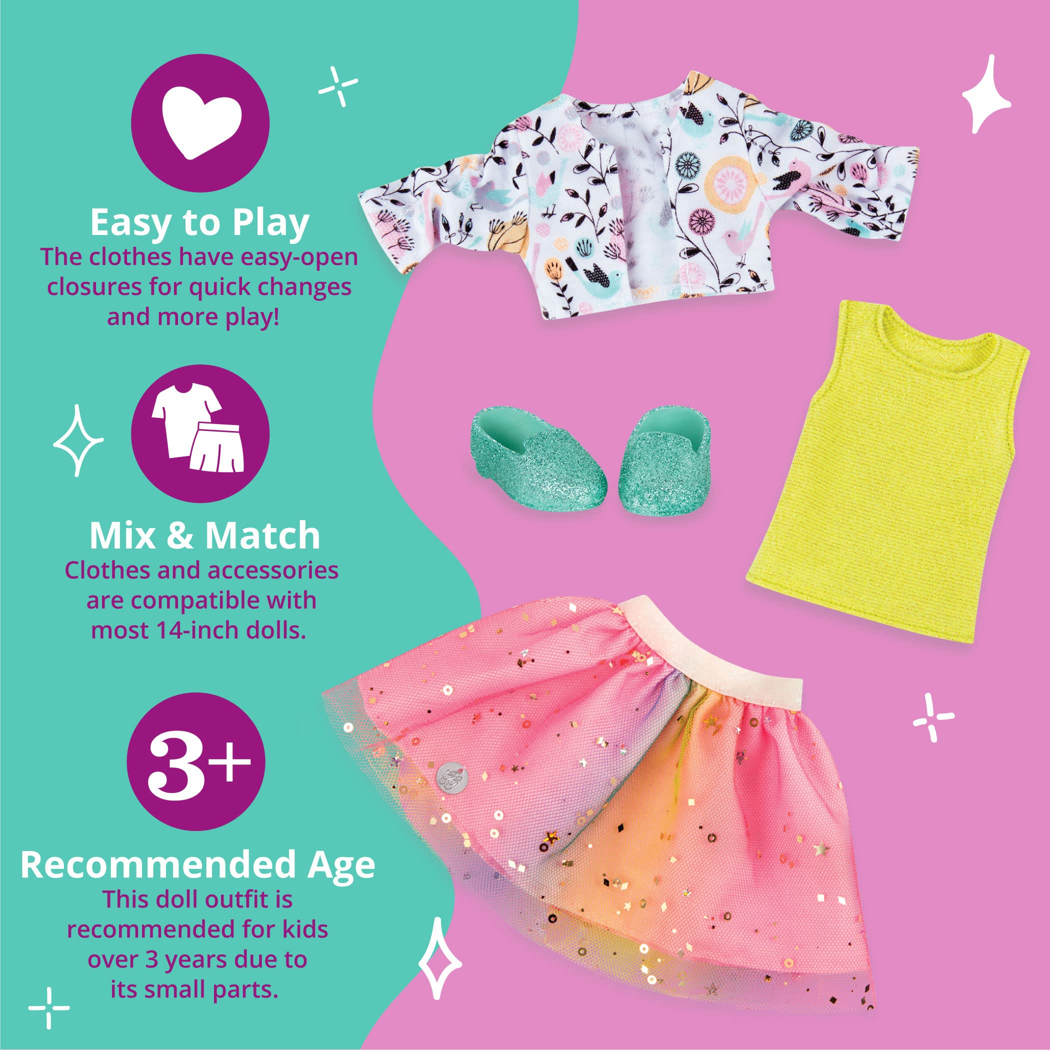 Foto 5 pulgar | Ropa y Accesorios para Muñecas de Moda Glitter Girls Shimmer - Venta Internacional