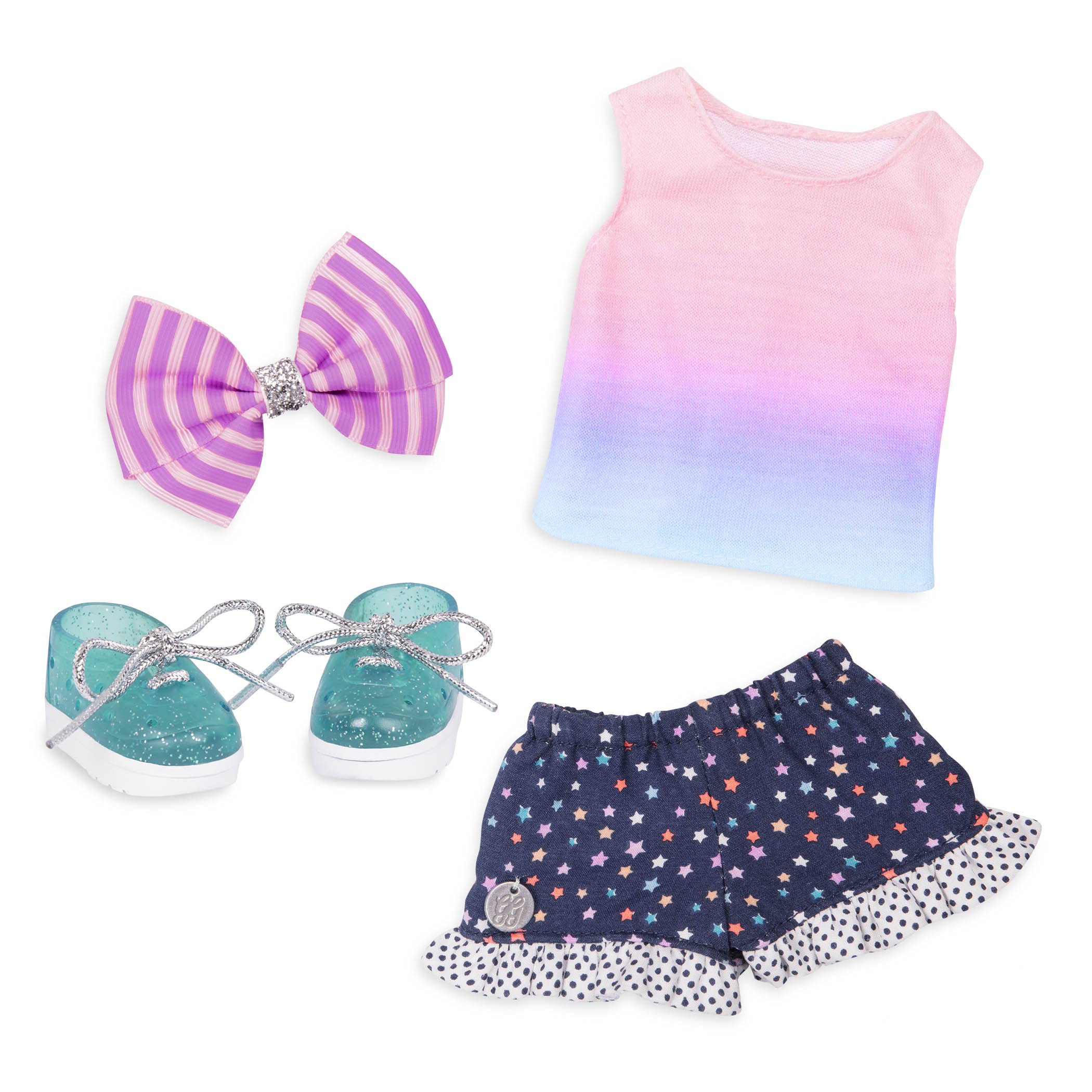 Foto 2 pulgar | Ropa para Muñecas Glitter Girls Diseño Estrellado 4 piezas - Venta Internacional