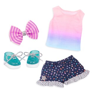 Foto 1 | Ropa para Muñecas Glitter Girls Diseño Estrellado 4 piezas - Venta Internacional