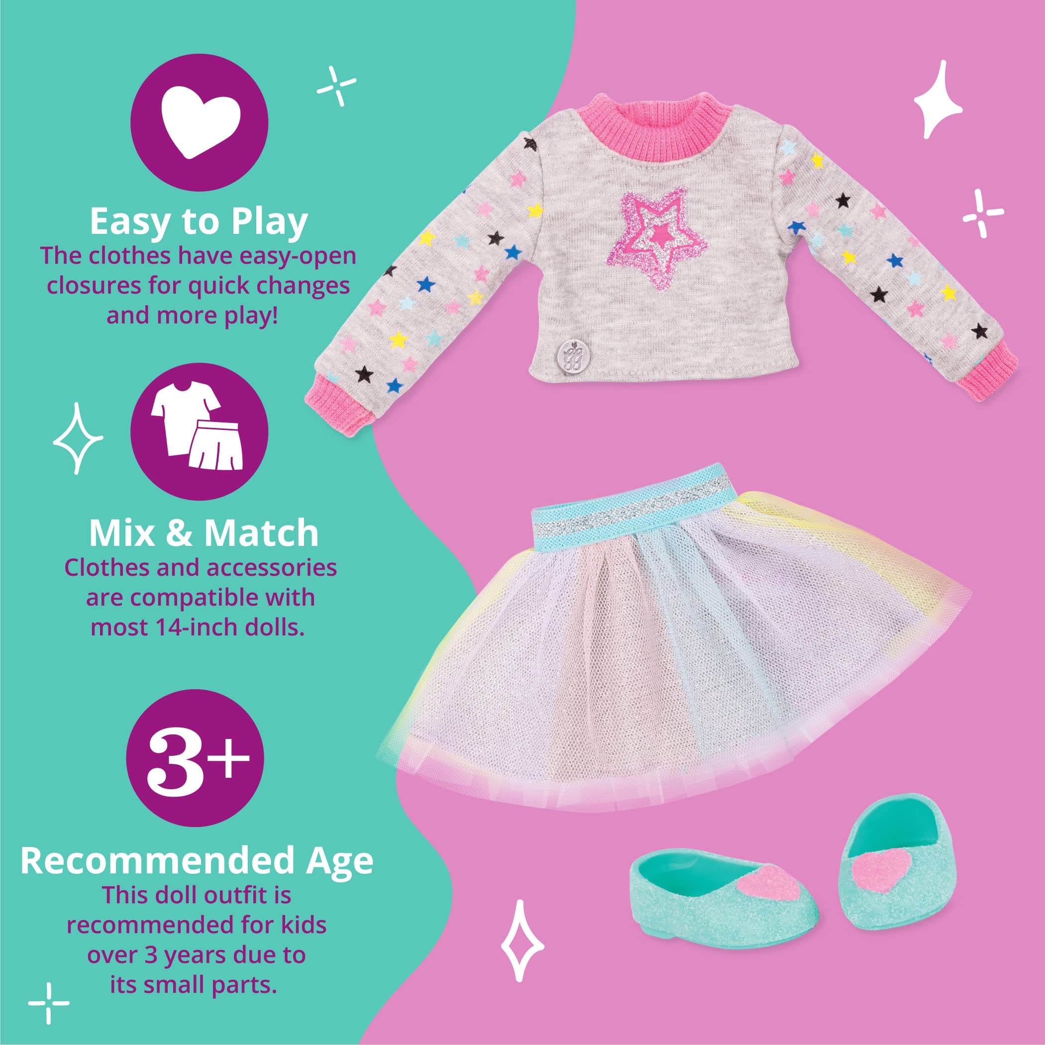 Foto 5 pulgar | Ropa para Muñecas Glitter Girls - Venta Internacional