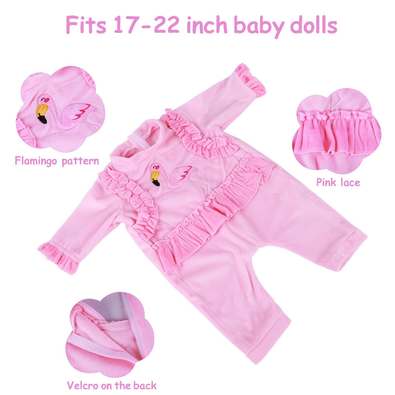 Foto 2 | Set De Ropa Para Reborn Baby Dolls Babeside Con Tema De Flamenco - Venta Internacional.