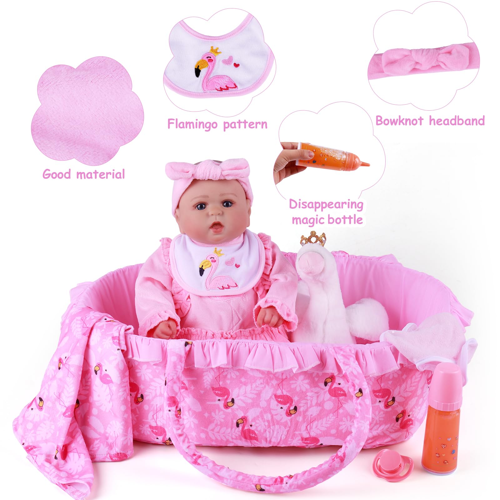 Foto 3 | Set De Ropa Para Reborn Baby Dolls Babeside Con Tema De Flamenco - Venta Internacional.
