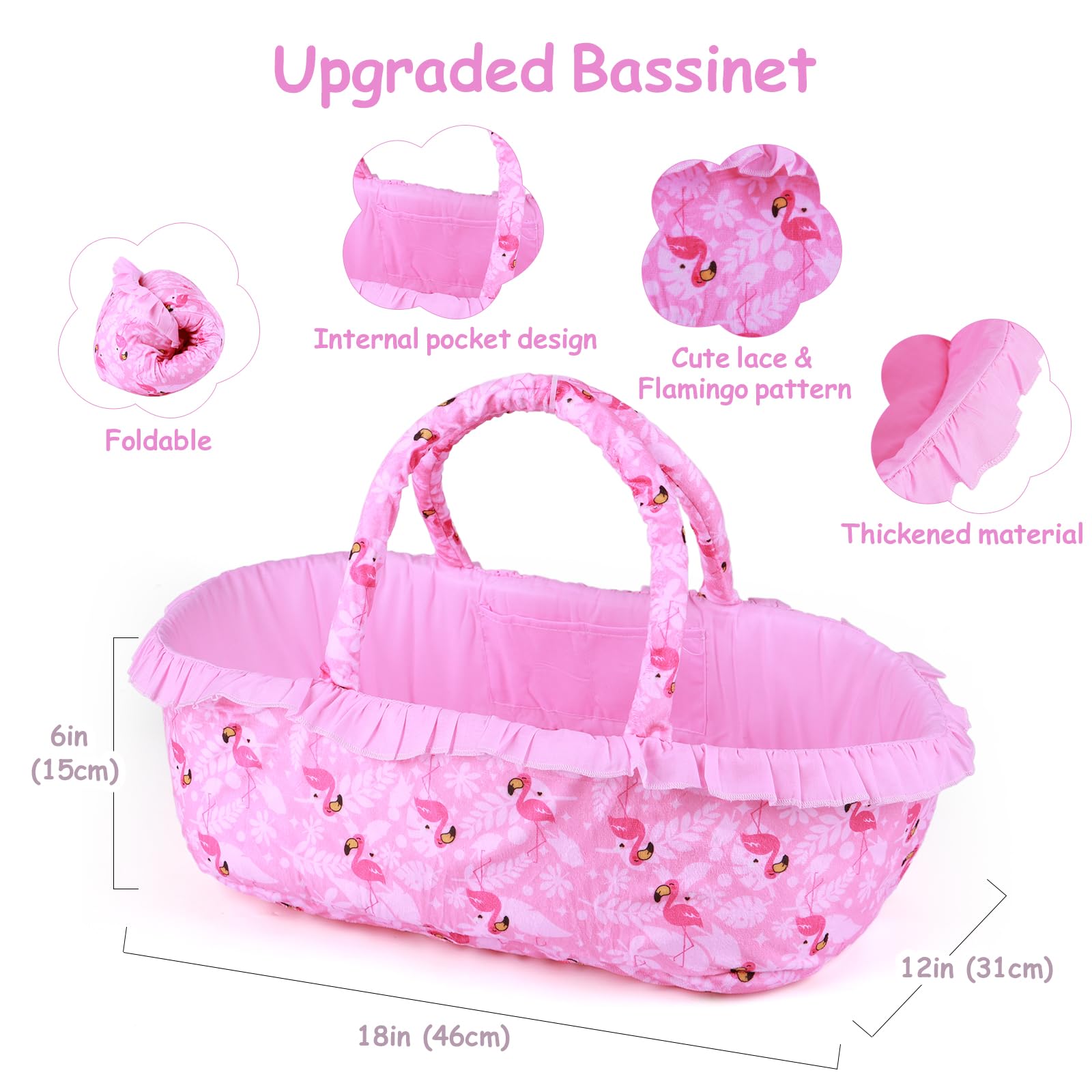 Foto 4 | Set De Ropa Para Reborn Baby Dolls Babeside Con Tema De Flamenco - Venta Internacional.