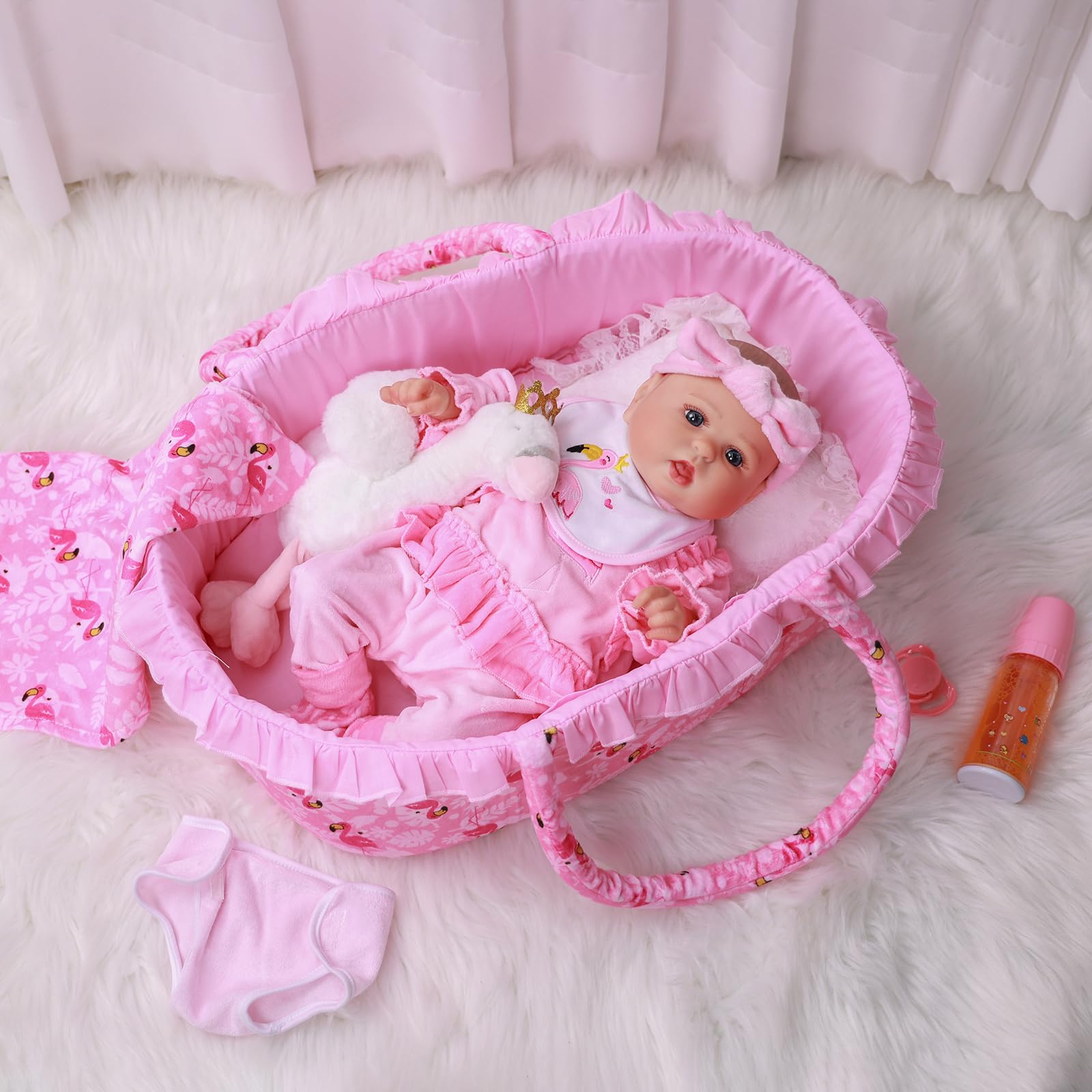 Foto 6 | Set De Ropa Para Reborn Baby Dolls Babeside Con Tema De Flamenco - Venta Internacional.