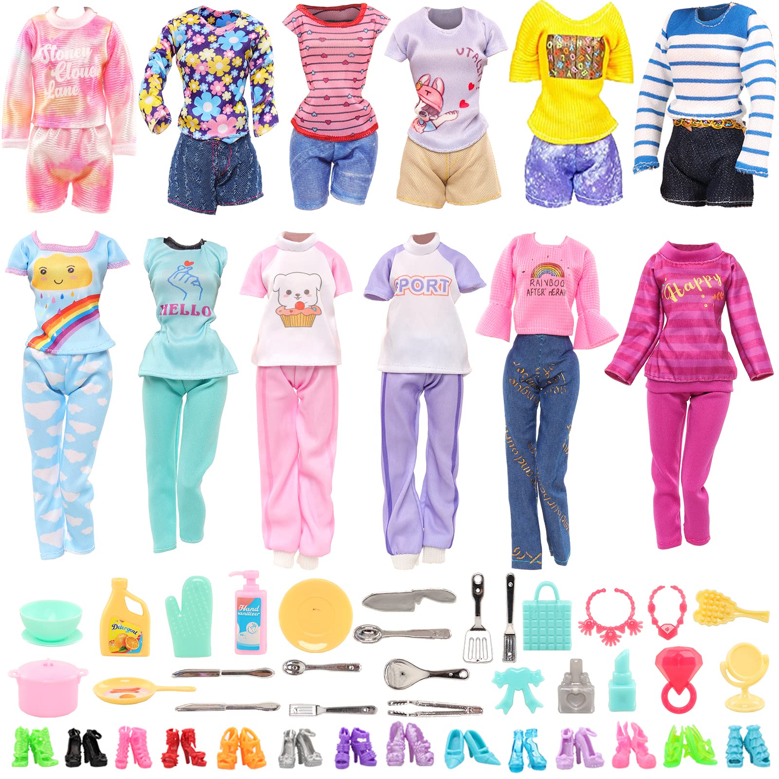 Set De Ropa Y Accesorios Para Muñecas De 40 Piezas Para Muñecas De 11.5 Pulgadas - Venta Internacional.