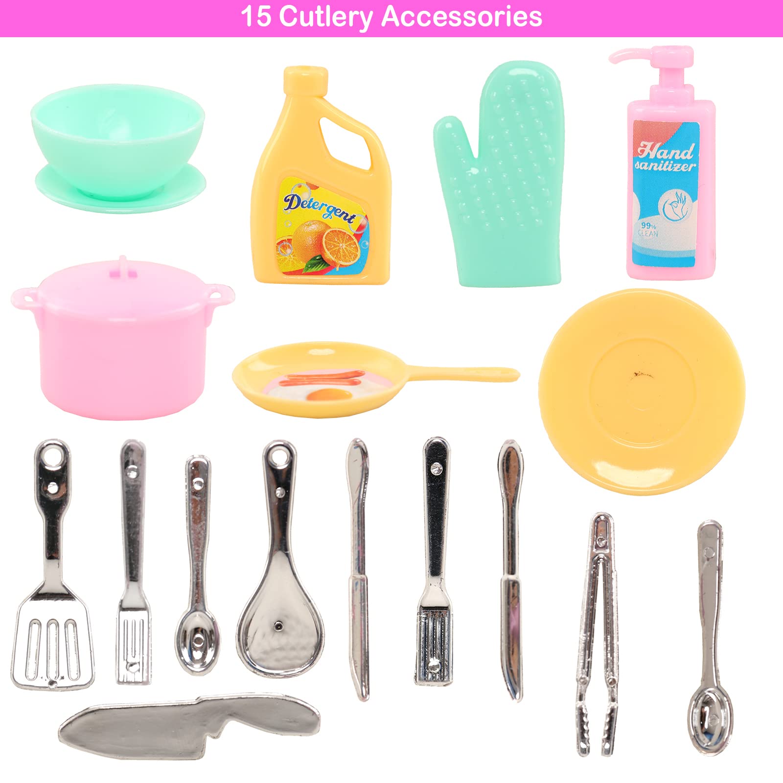 Foto 7 | Set De Ropa Y Accesorios Para Muñecas De 40 Piezas Para Muñecas De 11.5 Pulgadas - Venta Internacional.