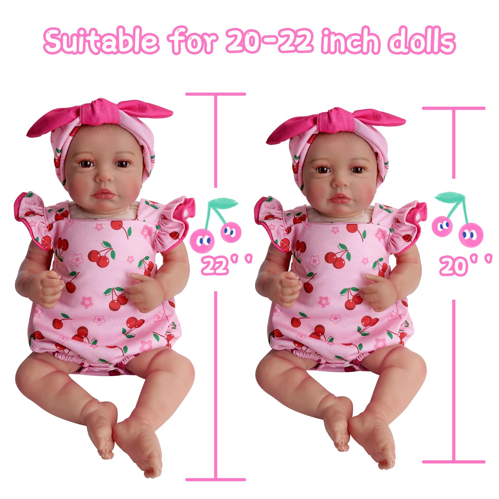 Foto 5 pulgar | Set de Ropa para Muñeca Reborn Baby Doll con Diadema - Venta Internacional
