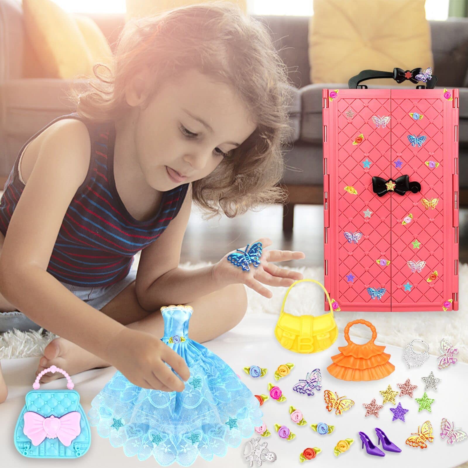 Foto 6 | Set De Ropa Y Accesorios Para Muñecas Bnuzeiyi, 85 Piezas Para Muñecas De 11.5 Pulgadas - Venta Internacional.