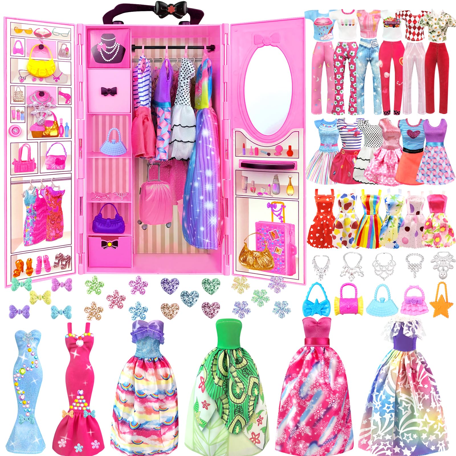 Foto 2 pulgar | Juego De Ropa Y Accesorios Para Muñecas De 82 Piezas Para Muñecas De 11.5 Pulgadas - Venta Internacional.