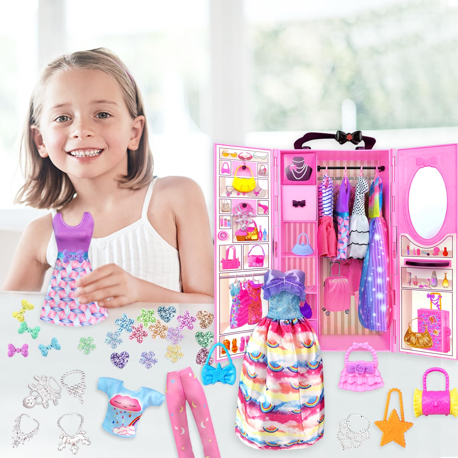 Foto 7 pulgar | Juego De Ropa Y Accesorios Para Muñecas De 82 Piezas Para Muñecas De 11.5 Pulgadas - Venta Internacional.