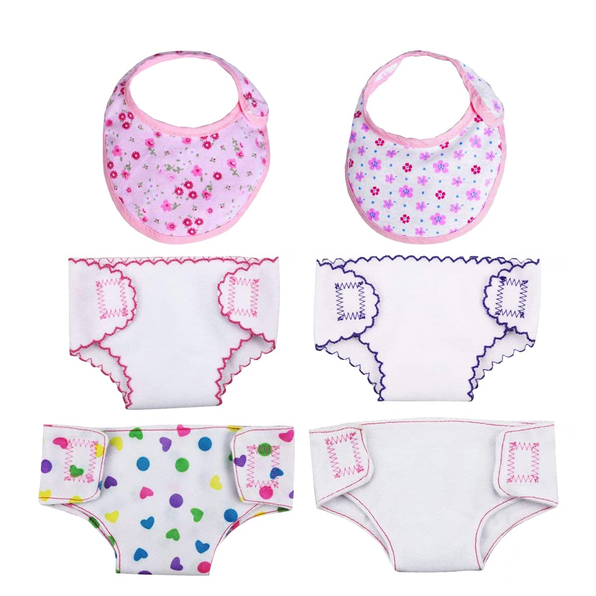 Foto 2 pulgar | Set de Pañales y Baberos para Muñecas Dc-beautiful - Venta Internacional