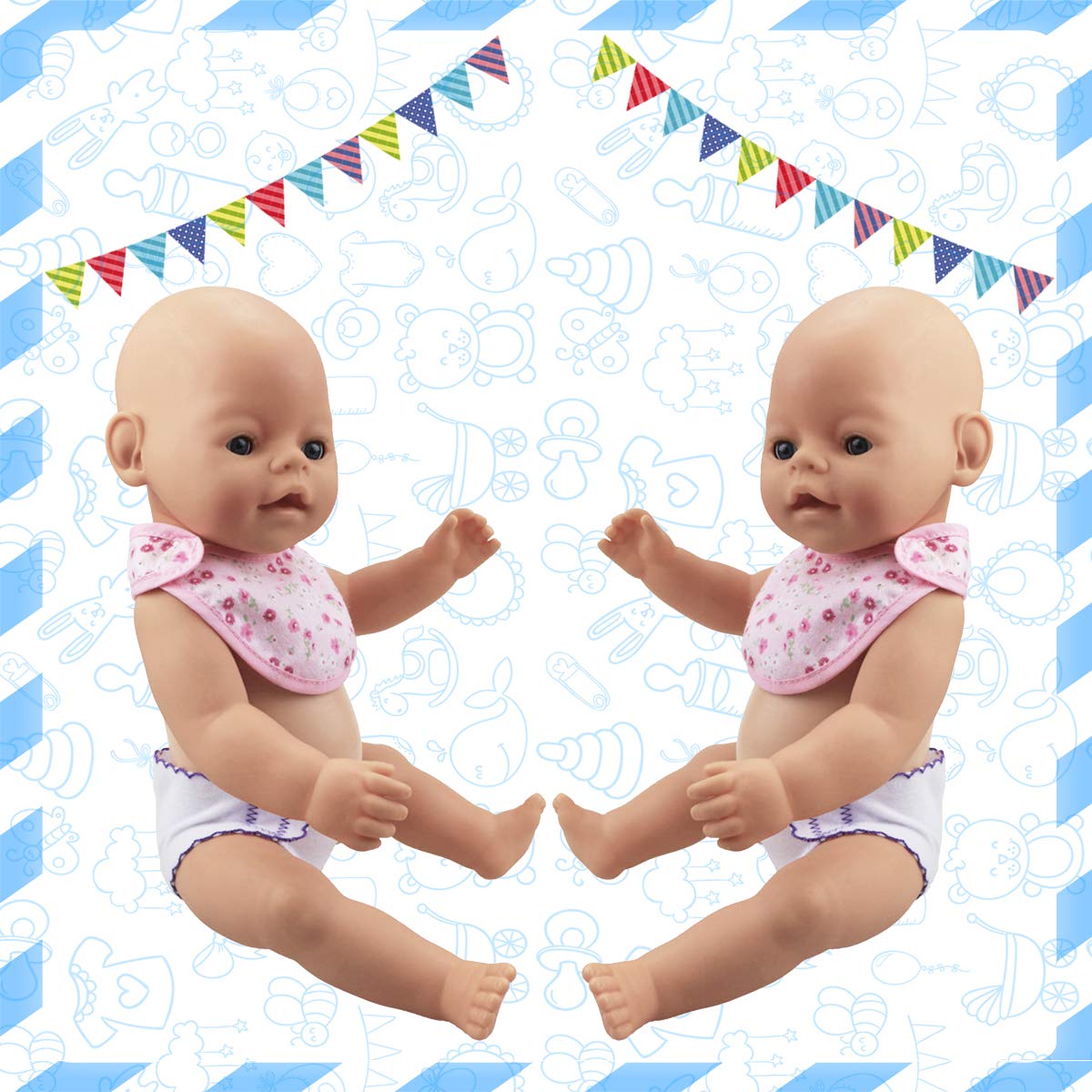 Foto 4 pulgar | Set de Pañales y Baberos para Muñecas Dc-beautiful - Venta Internacional
