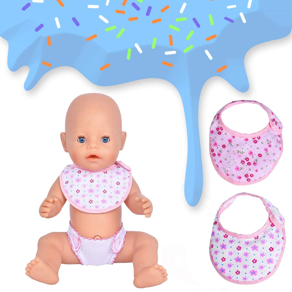 Foto 6 pulgar | Set de Pañales y Baberos para Muñecas Dc-beautiful - Venta Internacional