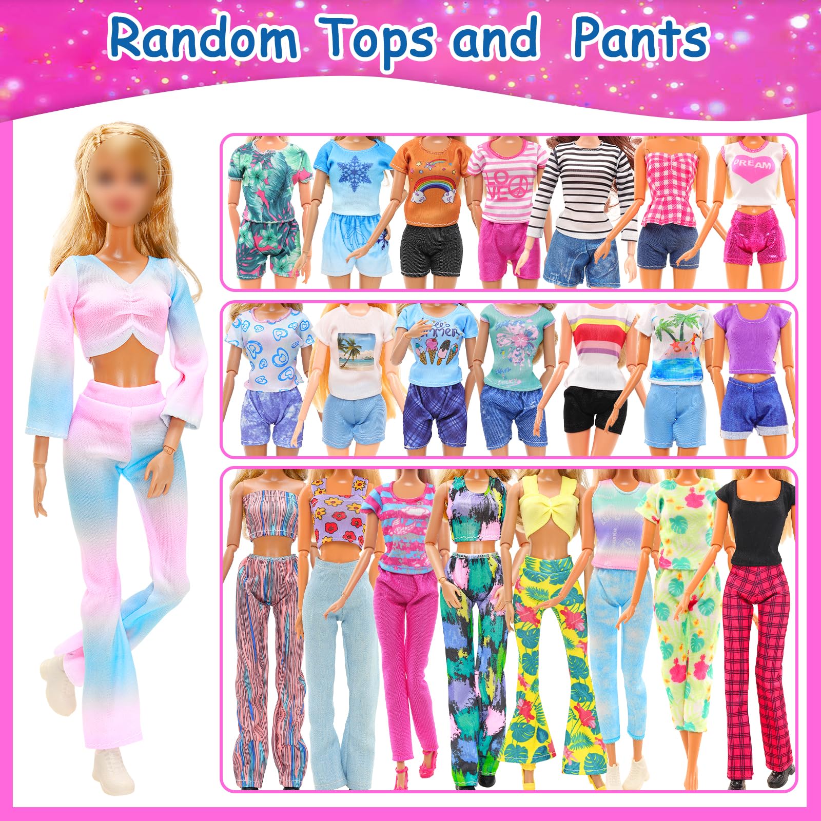 Foto 6 pulgar | Paquete de 70 Unidades de Ropa y Accesorios para Muñecas Barwa de 11.5 Pulgadas - Venta Internacional