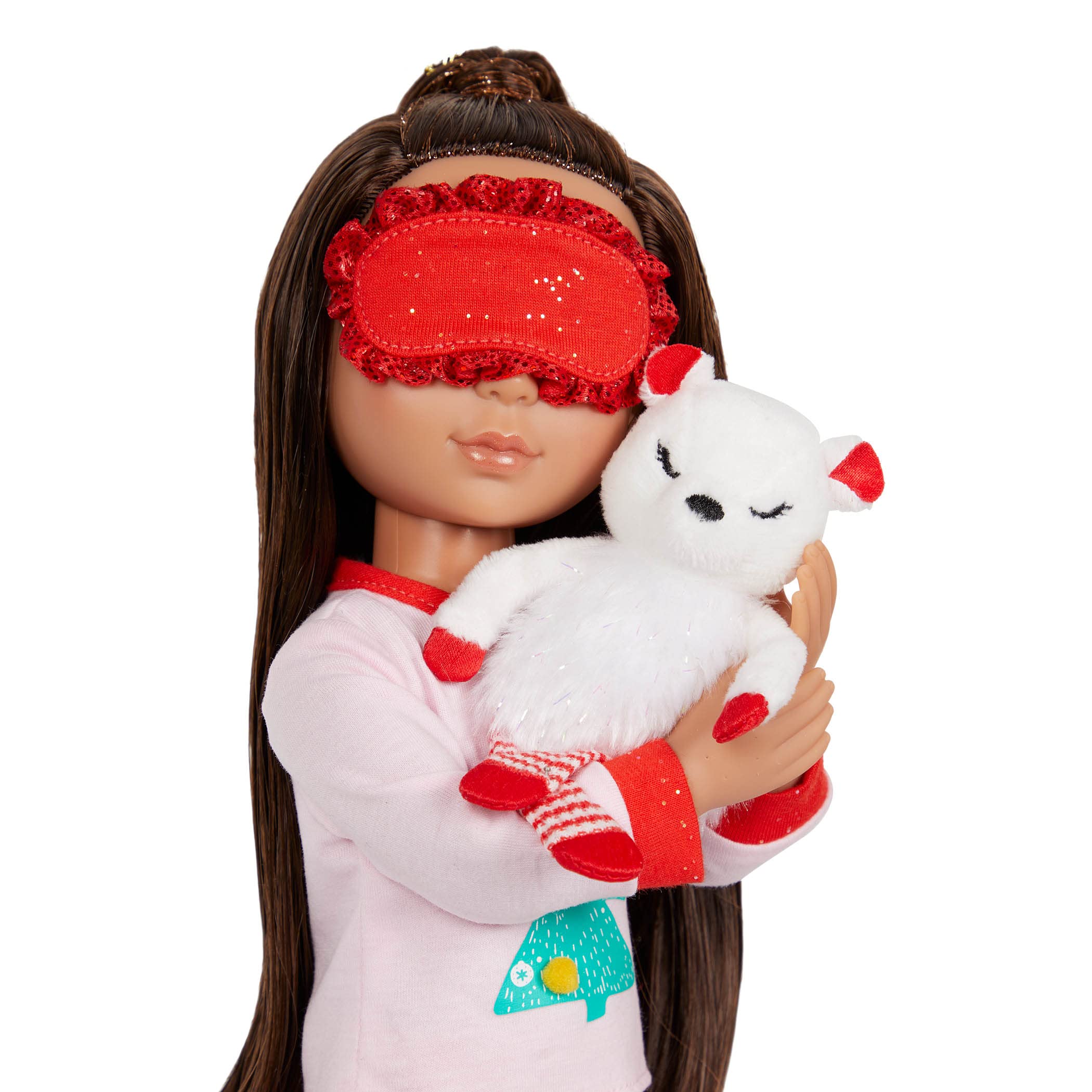 Foto 8 pulgar | Pijama Navideña con Purpurina para Muñeca de 14" - Venta Internacional