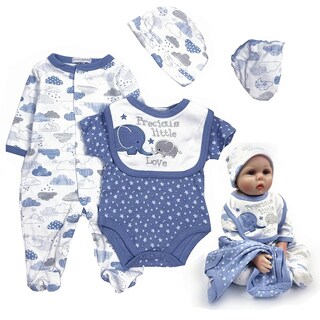 Foto 2 | Set de Ropa para Muñeca Reborn Baby Doll Pedolltree Little Elephant - Venta Internacional