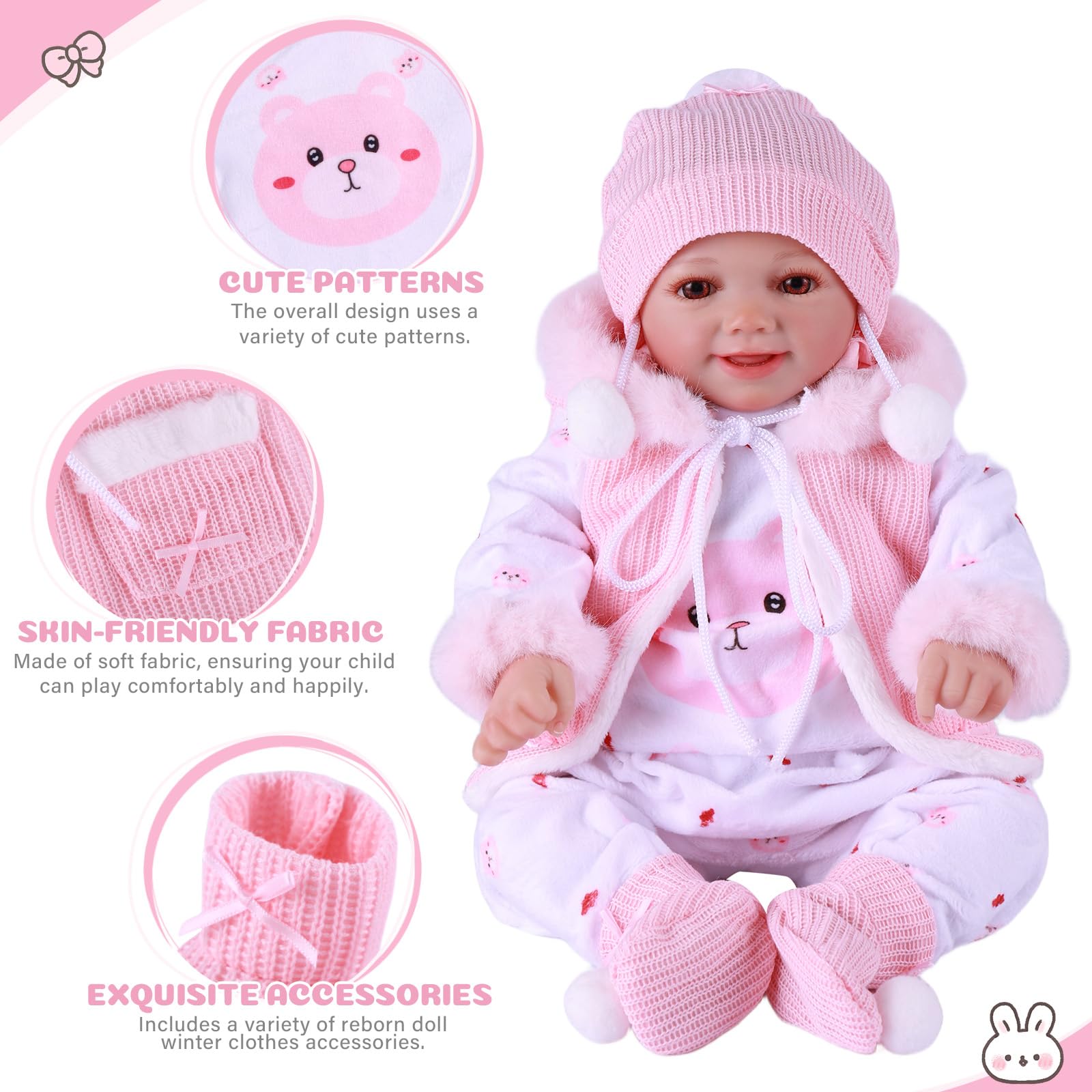 Foto 3 pulgar | Set de Ropa Para Muñecas Reborn Babeside para Muñecas De 43 A 56 Cm - Venta Internacional