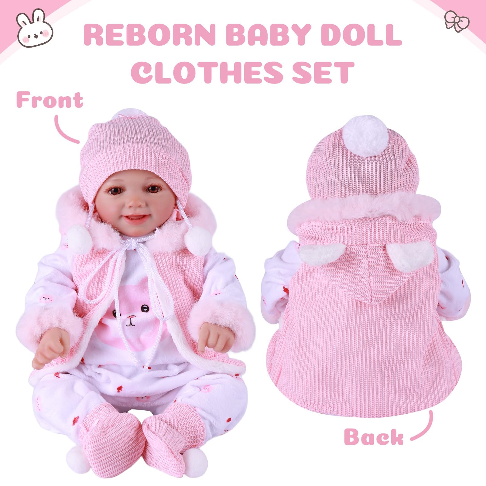Foto 5 pulgar | Set de Ropa Para Muñecas Reborn Babeside para Muñecas De 43 A 56 Cm - Venta Internacional