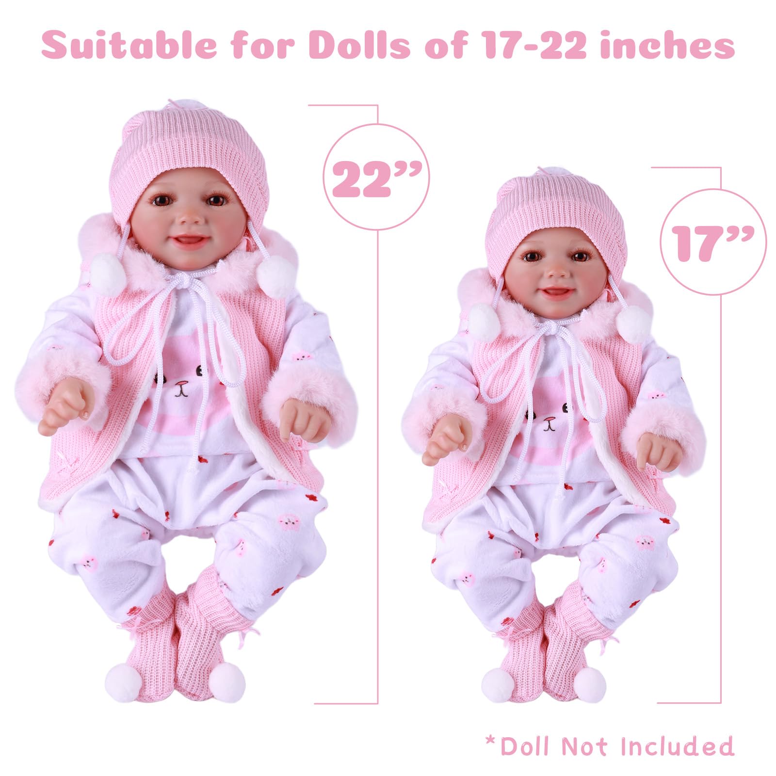 Foto 6 pulgar | Set de Ropa Para Muñecas Reborn Babeside para Muñecas De 43 A 56 Cm - Venta Internacional