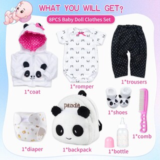 Foto 2 | Set de Ropa Pedolltree Reborn Baby Girl Doll con Accesorios - Venta Internacional
